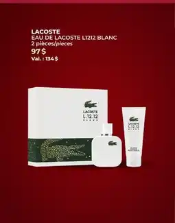 Familiprix LACOSTE EAU DE LACOSTE L1212 BLANC 2 pieces offer