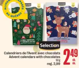 Jean Coutu Selection Advent calendars with chocolates offer