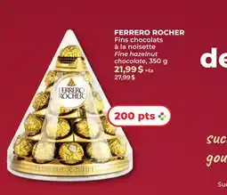 Familiprix FERRERO ROCHER, Fins chocolats à la noisette, 350 g offer