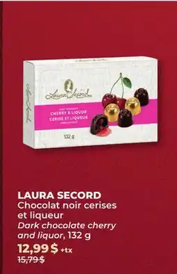 Familiprix LAURA SECORD Dark chocolate cherry and liquor, 132 g offer