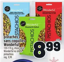 Metro PISTACHES SANS COQUILLES WONDERFUL | WONDERFUL NO SHELLS PISTACHIOS offer
