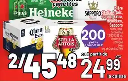 Metro BIÈRE STELLA ARTOIS, CORONA EXTRA, HEINEKEN, SAPPORO | BEER offer