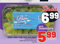 Metro RAISINS COTTON CANDY VERTS SANS PÉPINS | SEEDLESS GREEN COTTON CANDY GRAPES offer