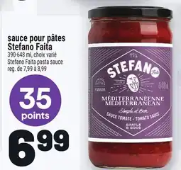 Metro SAUCE POUR PÂTES STEFANO FAITA | STEFANO FAITA PASTA SAUCE offer