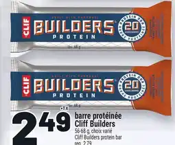 Metro BARRE PROTÉINÉE CLIFF BUILDERS | CLIFF BUILDERS PROTEIN BAR offer