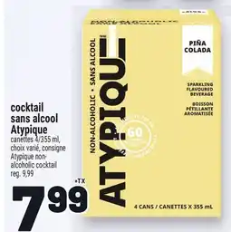 Metro COCKTAIL SANS ALCOOL ATYPIQUE | ATYPIQUE NON-ALCOHOLIC COCKTAIL offer