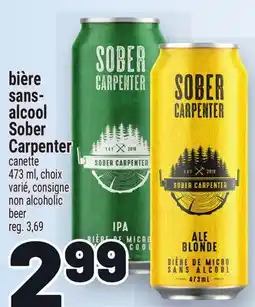 Metro BIÈRE SANS-ALCOOL SOBER CARPENTER | NON ALCOHOLIC BEER offer