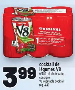 Metro COCKTAIL DE LÉGUMES V8 | V8 VEGETABLE COCKTAIL offer