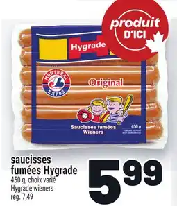 Metro SAUCISSES FUMÉES HYGRADE | HYGRADE WIENERS offer