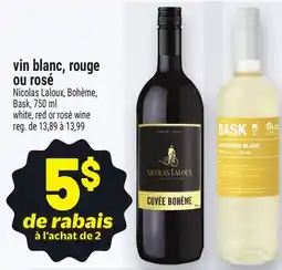 Metro VIN BLANC, ROUGE OU ROSÉ | WHITE, RED OR ROSÉ WINE offer