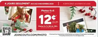 Jean Coutu 4x6 Prints offer
