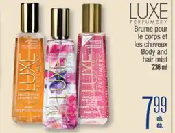 Jean Coutu LUXE Body and hair mist offer