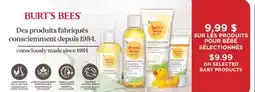 Jean Coutu BURT'S BEE Selected Baby Products offer