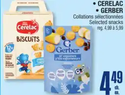 Jean Coutu CERELAC, GERBER Selected snacks offer