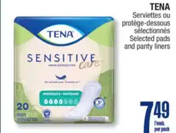 Jean Coutu TENA Selected pads and panty liners offer