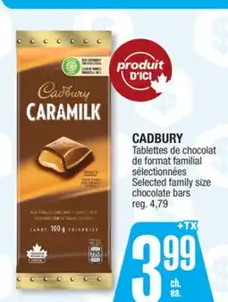 Jean Coutu CADBURY Selected family size chocolate bars offer