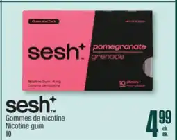 Jean Coutu SESH+ Nicotine gum offer