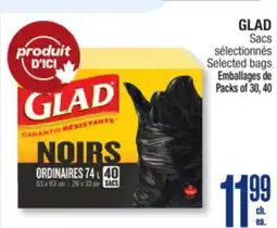 Jean Coutu GLAD Selected bags offer