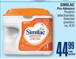 Jean Coutu SIMILAC Pro-Advance Selected powders offer