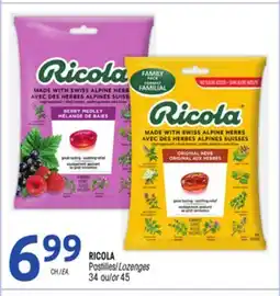 Uniprix RICOLA Pastilles/Lozenges offer