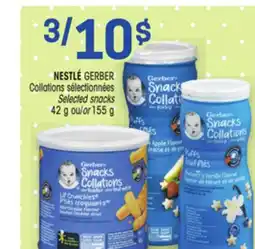 Uniprix NESTLÉ GERBER Collations sélectionnées/Selected snacks offer