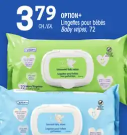 Uniprix OPTION+ Lingettes pour bébés/Baby wipes offer