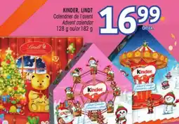 Uniprix KINDER, LINDT Calendrier de l'avent/Advent calendar offer