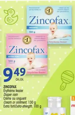 Uniprix ZINCOFAX Érythème fessier/Diaper rash, Crème ou onguent/Cream or ointment offer