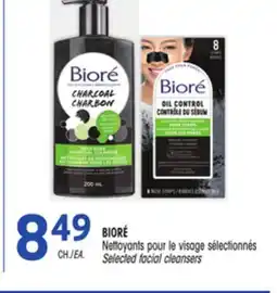 Uniprix BIORÉ Nettoyants pour le visage sélectionnés/Selected facial cleansers offer