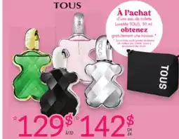 Uniprix d'une eau de toilette LoveMe TOUS offer
