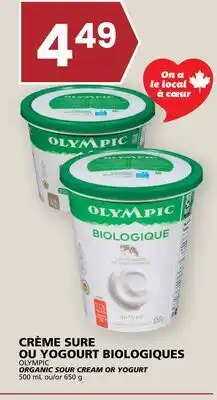 Rachelle-Bery Grocery OLYMPIC ORGANIC SOUR CREAM OR YOGURT offer
