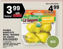 Rachelle-Bery Grocery LIL SNAPPERS ORGANIC BARTLETT, BOSC, RED OR ANJOU PEARS offer