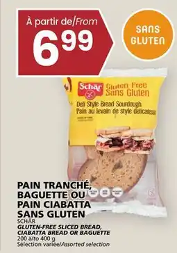 Rachelle-Bery Grocery SCHÄR GLUTEN-FREE SLICED BREAD, CIABATTA BREAD OR BAGUETTE offer