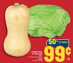 Marché Adonis COURGES DURES OU CHOUX PLAT | HARD SQUASH OR FLAT CABBAGE offer