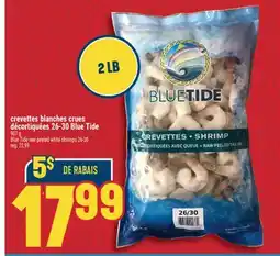 Marché Adonis CREVETTES BLANCHES CRUES DÉCORTIQUÉES 26-30 BLUE TIDE | BLUE TIDE RAW PEELED WHITE SHRIMPS 26-30 offer