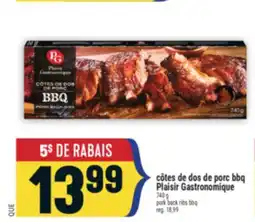 Marché Adonis CÔTES DE DOS DE PORC BBQ PLAISIR GASTRONOMIQUE | PORK BACK RIBS BBQ offer