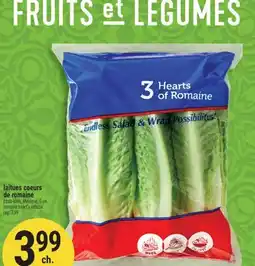 Marché Adonis LAITUES COEURS DE ROMAINE | ROMAINE HEART'S LETTUCE offer