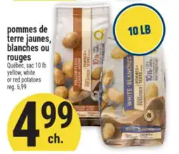 Marché Adonis POMMES DE TERRE JAUNES, BLANCHES OU ROUGES | YELLOW, WHITE OR RED POTATOES offer