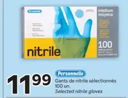 Brunet PERSONNELLE Gants de nitrile sélectionnés offer