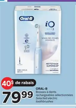 Brunet ORAL-B Brosses à dents rechargeables sélectionnées offer