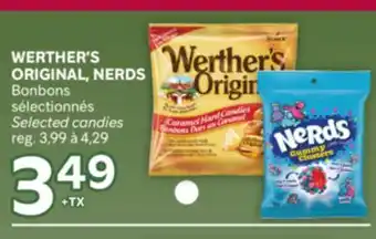 Brunet WERTHER'S ORIGINAL, NERDS Bonbons sélectionnés offer