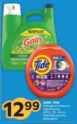 Brunet GAIN, TIDE Détergents à lessive sélectionnés offer