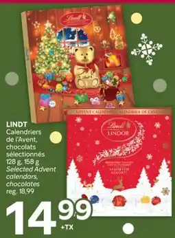 Brunet LINDT Calendriers de l'Avent, chocolats sélectionnés offer