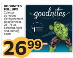 Brunet GOODNITES, PULL UPS Culottes de nuit et d'entrainement sélectionnées offer