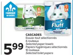 Brunet CASCADES Essuie-tout sélectionnés 6 rouleaux Papiers hygiéniques sélectionnés 12 rouleaux offer