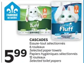 Brunet CASCADES Essuie-tout sélectionnés 6 rouleaux Papiers hygiéniques sélectionnés 12 rouleaux offer