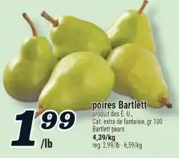Marché Richelieu POIRES BARTLETT | BARTLETT PEARS offer
