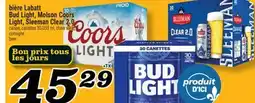 Marché Richelieu BIÈRE LABATT BUD LIGHT, MOLSON COORS LIGHT, SLEEMAN CLEAR 2.0 | BEER offer