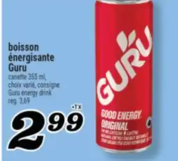 Marché Richelieu BOISSON ÉNERGISANTE GURU | GURU ENERGY DRINK offer