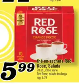 Marché Richelieu THÉ EN SACHETS RED ROSE, SALADA | RED ROSE, SALADA TEA BAGS offer